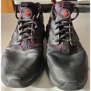 Nike‎ Air Huarache Run Womens Size 9.5 Black/Pink Athletic Sneakers 875841-005